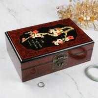 ราคา กล่องเครื่องประดับไม้กล่องเก็บอุปกรณ์เคลือบเงาผิงเหยากล่องเก็บของแนววินเทจกล่องเครื่องประดับสามทองสไตล์โบราณกล่องแต่งงานส่งเพื่อนสนิท (20616082077)