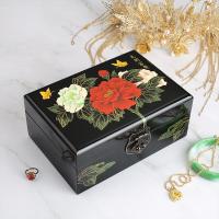 ราคา กล่องเครื่องประดับไม้กล่องเก็บอุปกรณ์เคลือบเงาผิงเหยากล่องเก็บของแนววินเทจกล่องเครื่องประดับสามทองสไตล์โบราณกล่องแต่งงานส่งเพื่อนสนิท (15279952866)