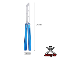 ราคา Balisong มีดบาลิซอง มีดผีเสื้ิอ มีดควง มีดซ้อม ไม่มีคม มีดแรงโน้มถ่วง สำหรับซ้อมควง Aluminum V1 ใบเงิน (21190242419)