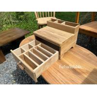 ราคา กล่องใส่เงิน ลิ้นชักใส่เงิน กล่องใส่ธนบัตร มีที่ล็อกกุญแจ ทำจากไม้สัก (20836622742)