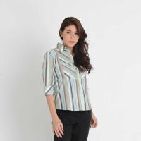 ราคา STEPHANIE เสื้อเชิ้ตลายทางสีฟ้าสลับเขียวและขาว เสื้อเชิ้ตหญิง เสื้อผ้าผญสวยๆ เสื้อแฟชั่น เสื้อแฟชั่นผญ OWSB3NV (9509145081)