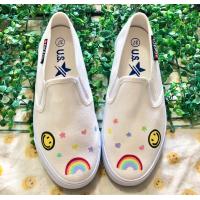 ราคา รองเท้าเพ้นท์ลายน่ารัก (21374084260)