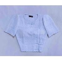 ราคา เสื้อฉลุลูกไม้สีขาวบริสุทธิ์แขนสั้นว้ายซ้ายมา size m l XL พร้อมส่งสินค้างานตรงปกค่ะ (21400588723)