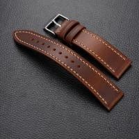 ราคา สายนาฬิกาหนังแว็กซ์ทำมือสายนาฬิกาหนังแท้แนววินเทจ18มม 19มม 20มม 21มม 22มม เหมาะสำหรับ Seiko Submariner (17966489719)