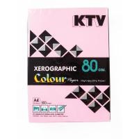 ราคา กระดาษสีถ่ายเอกสาร A4 80 แกรม ชมพูเข้ม 500แผ่น KTV (15213563054)