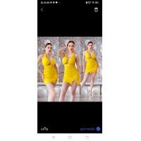 ราคา ชุดออกงาน เดรสายคล้องคอ ผ้าตาข่ายปักเลื่อมยืด (20932086846)