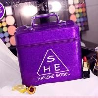 ราคา กระเป๋าเครื่องสำอาง3CE คุณภาพสูงกล่องใส่เครื่องสำอางความจุใหญ่ระดับมืออาชีพสไตล์เกาหลีกล่องเก็บผลิตภัณฑ์ดูแลผิวกันน้ำแบบพกพาพร้อมกระจก (20607380304)