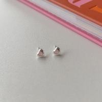 ราคา A piece ต่างหูเงินแท้ all silver 925 Mercy heart earrings (16069597450)