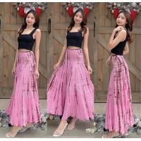 ราคา ร้านค้าจัดส่งไว กระโปรงมัดย้อมผ้าต่อ 6 ชั้น ผ้าสปัน ผ้านิ่มพริ้วใส่สบาย พร้อมส่งจากเชียงใหม่ (21377796784)