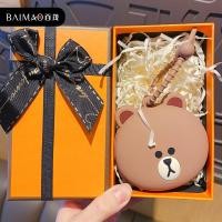 ราคา พวงกุญแจรถยนต์ลายหมีบราวน์ไลน์เฟรนด์บราวน์คอนนี่กระต่ายของแท้กระเป๋าใส่เหรียญและกุญแจเก็บหูฟังน่ารัก (20504337542)