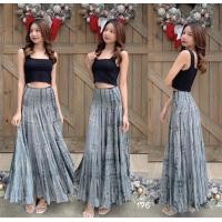 ราคา ร้านค้าจัดส่งไว กระโปรงมัดย้อมผ้าต่อ 6 ชั้น ผ้าสปัน ผ้านิ่มพริ้วใส่สบาย พร้อมส่งจากเชียงใหม่ (21377796781)