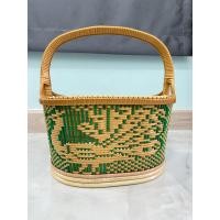 ราคา ตะกร้าหวายทรงรีขนาดกลาง Size M ลายนกยูง (21408494288)
