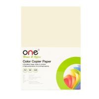 ราคา ONE กระดาษสีถ่ายเอกสาร 10 A4 80 แกรม ครีม 500แผ่น (7469180231)