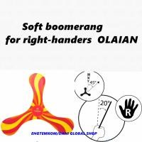 ราคา บูมเมอร์แรง บูมเมอแรง แบบนิ่ม สำหรับผู้ถนัดขวา ของเล่น ของเล่นเด็ก Soft boomerang for kid right handers OLAIAN (17818067381)
