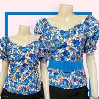 ราคา เสื้อลายดอกแขนตุ๊กตา เสื้อย้อนยุค รุ่นดอกเล็ก (20397671251)