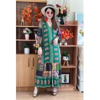 ราคา เดรส เดรสสไตล์โบฮีเมี่ยน เดรสสาวอวบ ลายลูกน้ำ ฟรีไซด์อก32 48นิ้ว ยาว 48นิ้ว สาวอวบอ้วนใส่ได้ เดรสยาว ด้านหลังเป็นเชือกผูกปรับได้ ส่งจากไทย (21429783421)