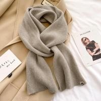 ราคา ผ้าพันคอถักไหมพรมผู้หญิงฤดูใบไม้ร่วงฤดูหนาวสีขาวบริสุทธิ์สีเบจสีเบจผ้าพันคอสั้นป้องกันคอขนฟูน่ารักหนานุ่มละมุน (20121009342)