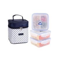 ราคา ชุดกล่องถนอมอาหารพร้อมกระเป๋าเก็บอุณหภูมิ เซ็ทกล่องข้าว ของแจกปีใหม่ Super lock (6094236666)