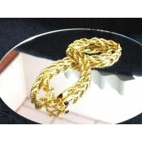 ราคา สร้อยคอสแตนเลสสีทองลายเกลียวเชือก (21317547741)