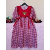 ราคา เดรสคลุมท้องลายสก็อตปักเรนโบว์ หมี (21412246716)