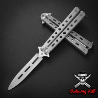 ราคา Balisong มีดบาลิซอง มีดผีเสื้ิอ มีดควง มีดซ้อม มีดแรงโน้มถ่วง ไม่มีคม สำหรับซ้อมควง Steel Balisong (21339559593)