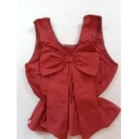 ราคา เสื้อคอกระเช้าแฟชั่นคนโต เสื้อคอกระเช้าติดโบว์ (2225882033)