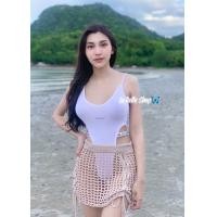 ราคา Body suit บอดี้สูท สายเดี่ยวเว้าหลังโทนสีพื้น งานผ้าเรย่อนยืดตามตัว (15709896240)