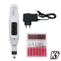ราคา เครื่องเจียรเล็บไฟฟ้า พร้อมหัวขัด 12 ชิ้น แบบ USB และ EU Plug เครื่องเจียรเล็บ เครื่องขัดเล็บ ตะไบไฟฟ้า ขนาดเล็ก (9909158115)