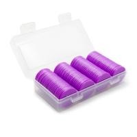 ราคา 100ชุดถังสิบแปดสี25มม ขนาดหนึ่งหยวนเหรียญเกมพลาสติกเหรียญชิปเหรียญเรียนรู้เหรียญ (7961192566)