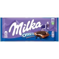 ราคา Milka Chocolate Bar Oreo Sandwich น้ำหนัก 92 กรัม BBF 10 07 24 (21230662443)