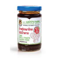 ราคา ถูกที่สุด น้ำพริกเผาไทย ตราแม่ประนอม สูตรไม่มีน้ำตาล ผลิตจากหญ้าหวาน 114กรัม Thai Chilli Paste Sugar Free (21409390086)