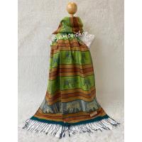 ราคา ผ้าพันคอ ผ้าคลุมไหล่ ลายไทย ลายช้าง พร้อมส่ง (16495869317)