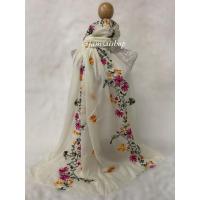 ราคา ผ้าพันคอ ผ้าคลุมไหล่ ผ้าปักดอกไม้ ลายมาใหม่ (21390525302)