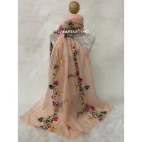 ราคา ผ้าพันคอ ผ้าคลุมไหล่ ผ้าปักดอกไม้ ลายมาใหม่ (21390525300)