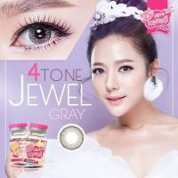 ราคา คอนแทคเลนส์ รุ่น Jewel 4 Tone Lily 4 Tone By Kitty kawaii สีเทา ตาล Gray Brown มีค่าสายตาปกติ 0 00 (19771040612)