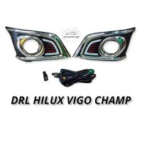 ราคา ไฟเดไลท์ DRL VIGO CHAMP ฝาครอบไฟตัดหมอก มีไฟเดไลท์ vigo 2011 2012 2013 2014 (10906314547)