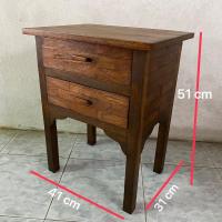 ราคา ตู้หัวเตียง ตู้ข้างเตียง ตู้มินิมอล งานไม้สักเก่า ผสมไม้อัดสัก ขนาดรวม กว้าง 31 x ยาว 41 x สูง 51 cm ใบละ 1400 (12640741706)