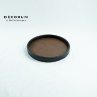 ราคา Decorum Circular Leather Wood Tray ถาดหนังกลมไม้ ใส่ของ เครื่องประดับ ตกแต่งบ้าน โรงแรม (20960716527)