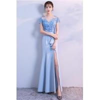 ราคา ชุดพิธียกเหล้าเจ้าสาวแบบใหม่ปี2023ชุดเดรสยาวสีแดงไวน์แดงสำหรับงานเลี้ยงชุดราตรีทรงหางปลาเรียบหรูแบบยาวชุดเดรสยาวสำหรับกลุ่มเพื่อนเจ้าสาวและน้องสาว (6833236669)