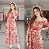 ราคา ป้าย Love lady เดรสยาวทรงสวย งานปักลายทั้งชุดสวยมากๆๆ (21034224403)