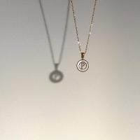 ราคา TheB Co Belva Necklace สร้อยตัวอักษรวงกลม (18429259569)