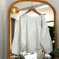 ราคา Rool Blouse 8058 เสื้อแขนยาวพอง ดีไซน์จั๊มปลายแขนทรงบอลลูน (21399177368)