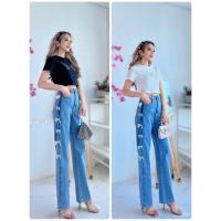 ราคา ชุดเซ็ทผีเสื้อ3D เสื้อยืดรีดเพชรน่ารักๆ กางเกงยีนส์ขายาวแต่งโบว์ด้านข้าง น่ารักไม่ไหว Size S 2XL งานป้าย Mariya (19315926904)