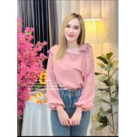 ราคา เสื้อสีชมพู อก36 40 ปาดไหล่ (21431133232)