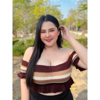 ราคา เสื้อไหมพรม สาวอวบ ปาดไหล่ สายรุ้ง (20528900013)