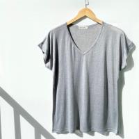 ราคา เสื้อยืดผ้าสลาฟคอวี อก 40 (16207214937)