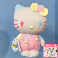 ราคา กระปุกออมสินระบายสี DIY ตุ๊กตาที่ไม่ใช่ปูนปลาสเตอร์ลายราศีเมถุน Hello Kitty (20018496998)