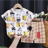 ราคา เสื้อแขนสั้น กางเกงขาสั้น เสื้อเด็กอ่อน baby เสื้อผ้าเด็ก ชุดเด็ก SIZE 90 110 รหัสK (10257977826)