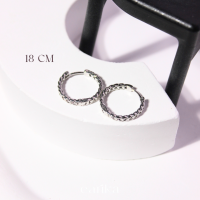 ราคา earika earrings chain hoop ต่างหูเงินแท้ มีให้เลือกสองสี สามขนาด เหมาะสำหรับคนแพ้ง่าย (21448249611)