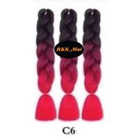 ราคา ไหมถักผมเปีย ไหมไฟเบอร์ 3สี ราคาต่อ1มัด C1 ถึง C20 เก็บเงินปลายทาง COD (1810764423)